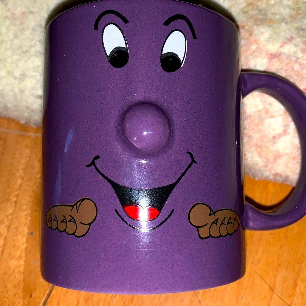 Vintage Happy Smiley Face 3D Mug White Happy Laughing 10 Ounce Coffee Cup